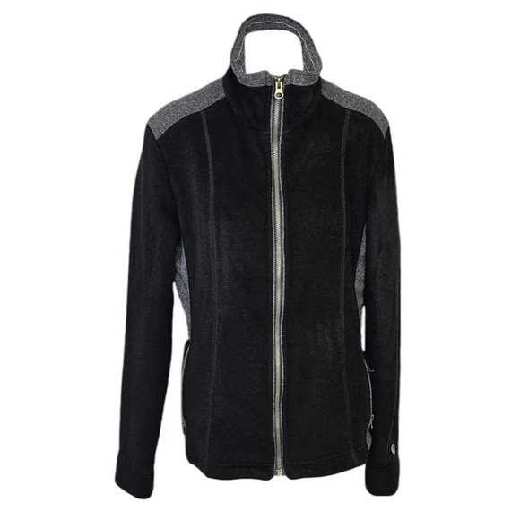 Kuhl Womens Aurora "alfpaca" Fleece Full Zip Jacket Size Medium Black Outdoor - Picture 1 of 7